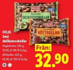Lidl Felix små delikatessbullar erbjuda