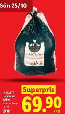 Lidl Ingelsta hel mörad kalkon erbjuda