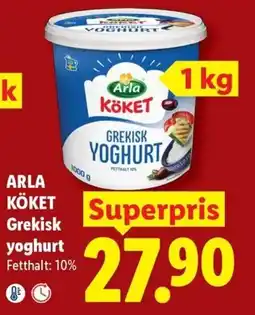 Lidl Arla Köket grekisk yoghurt erbjuda