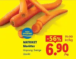 Lidl Matriket morötter erbjuda