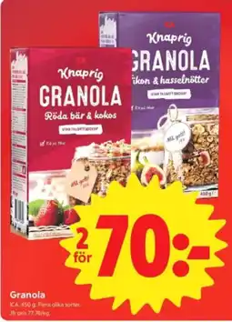 ICA Nära Ica granola erbjuda