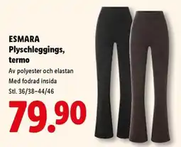 Lidl Esmara plyschleggings, termo erbjuda