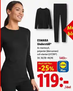 Lidl Esmara Underställ erbjuda