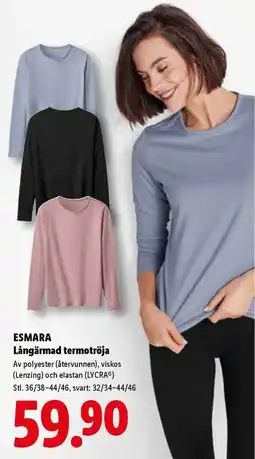 Lidl Esmara långärmad termotröja erbjuda