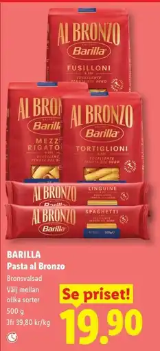 Lidl Barilla Pasta al Bronzo erbjuda