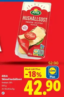 Lidl Arla skivad hushållsost erbjuda