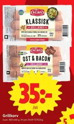 ICA Nära Scan grillkorv erbjuda