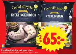 ICA Nära Guldfågeln kycklingklubba, -vingar, -ben erbjuda
