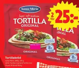 ICA Nära Santa Maria tortillabröd erbjuda