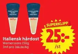 Nya Pulsen Wernerssons italiensk hårdost erbjuda