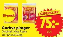 Nya Pulsen Gorby's piroger erbjuda