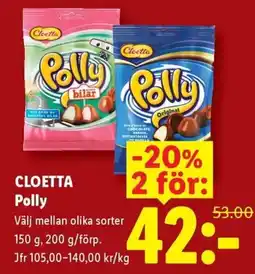 Lidl Cloetta Polly erbjuda