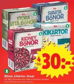 ICA Nära Ica bönor kikärtor linser erbjuda