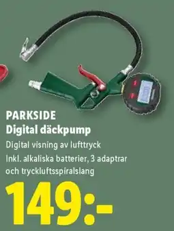 Lidl Parkside digital däckpump erbjuda
