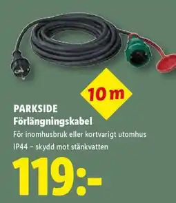 Lidl Parkside förlängningskabel erbjuda