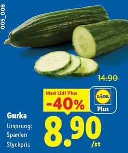 Lidl Gurka erbjuda