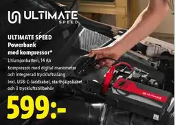 Lidl Ultimate Speed Powerbank med kompressor erbjuda