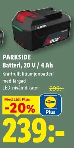 Lidl Parkside batteri erbjuda