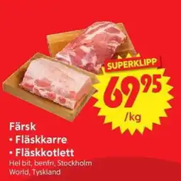 Nya Pulsen Färsk Fläskkarre Fläskkotlett erbjuda