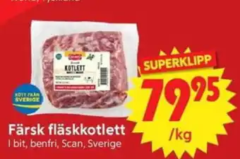 Färsk fläskkotlett