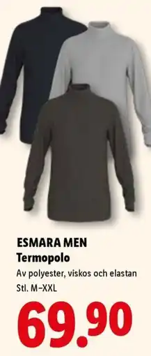 Lidl Esmara men termopolo erbjuda