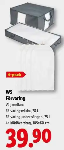 Lidl W5 Förvaring erbjuda