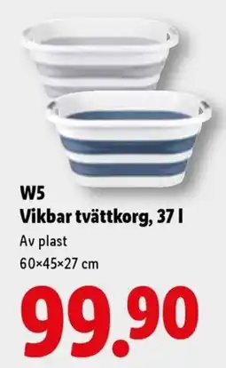 Lidl W5 vikbar tvättkorg erbjuda