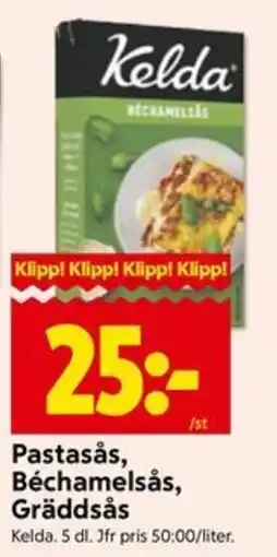 ICA Kvantum Kelda Pastasås, Béchamelsås, Gräddsås erbjuda