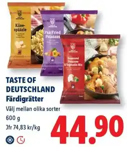 Lidl Taste of deutschland färdigrätter erbjuda