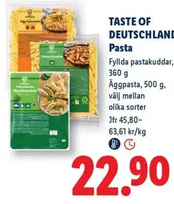 Lidl Taste of Deutschland Pasta erbjuda