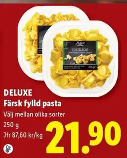 Lidl Deluxe färsk fylld pasta erbjuda