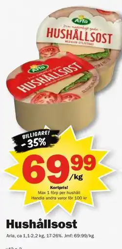 Pekås Hushållsost, Medlemspris erbjuda