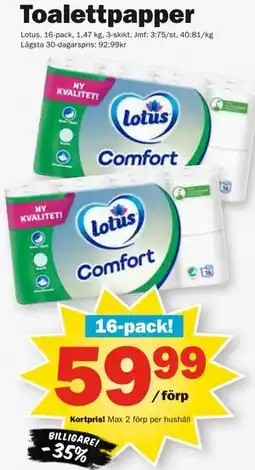 Pekås Toalettpapper, Medlemspris erbjuda