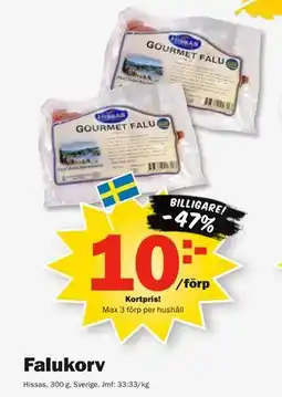 Pekås Falukorv, Medlemspris erbjuda