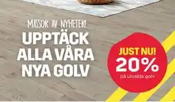 Byggmax 20% på utvalda golv erbjuda