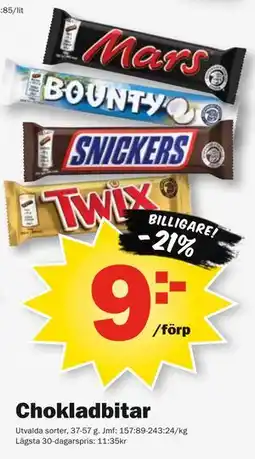 Pekås Chokladbitar erbjuda