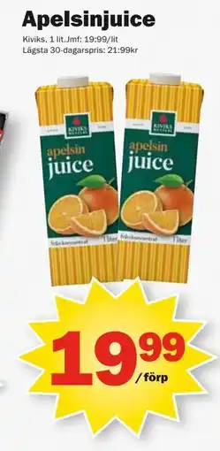 Pekås Apelsinjuice erbjuda