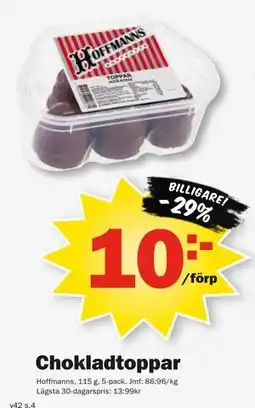 Pekås Chokladtoppar erbjuda