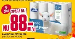 ÖoB LAMBI TOALETTPAPPER erbjuda