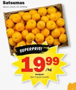 Pekås Satsumas, Medlemspris erbjuda