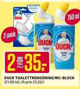 ÖoB DUCK TOALETTRENGÖRING/WC-BLOCK erbjuda
