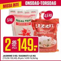 ÖoB JASMINE / BASMATI erbjuda