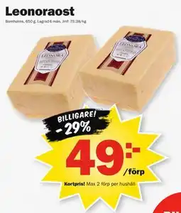 Pekås Leonoraost, Medlemspris erbjuda