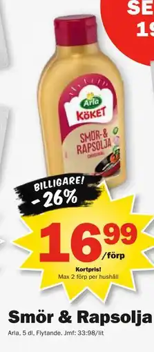 Pekås Smör & Rapsolja, Medlemspris erbjuda