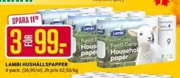 ÖoB LAMBI HUSHÅLLSPAPPER erbjuda
