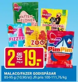 ÖoB MALACO/FAZER GODISPÅSAR erbjuda