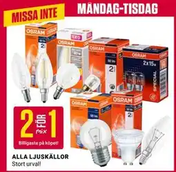ÖoB ALLA LJUSKÄLLOR erbjuda