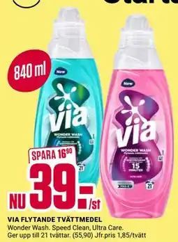 ÖoB VIA FLYTANDE TVÄTTMEDEL erbjuda