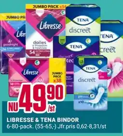 ÖoB LIBRESSE & TENA BINDOR erbjuda