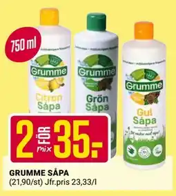 ÖoB GRUMME SÅPA erbjuda